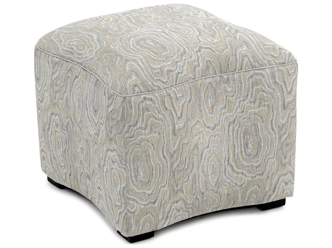 John Richard Beige Upholstered Ottoman