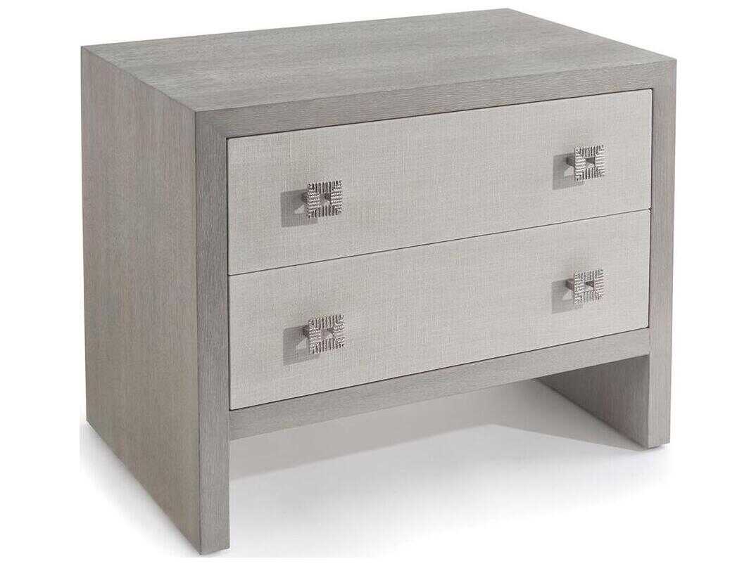 John Richard Chepstow 2-Drawers Gray Nightstand