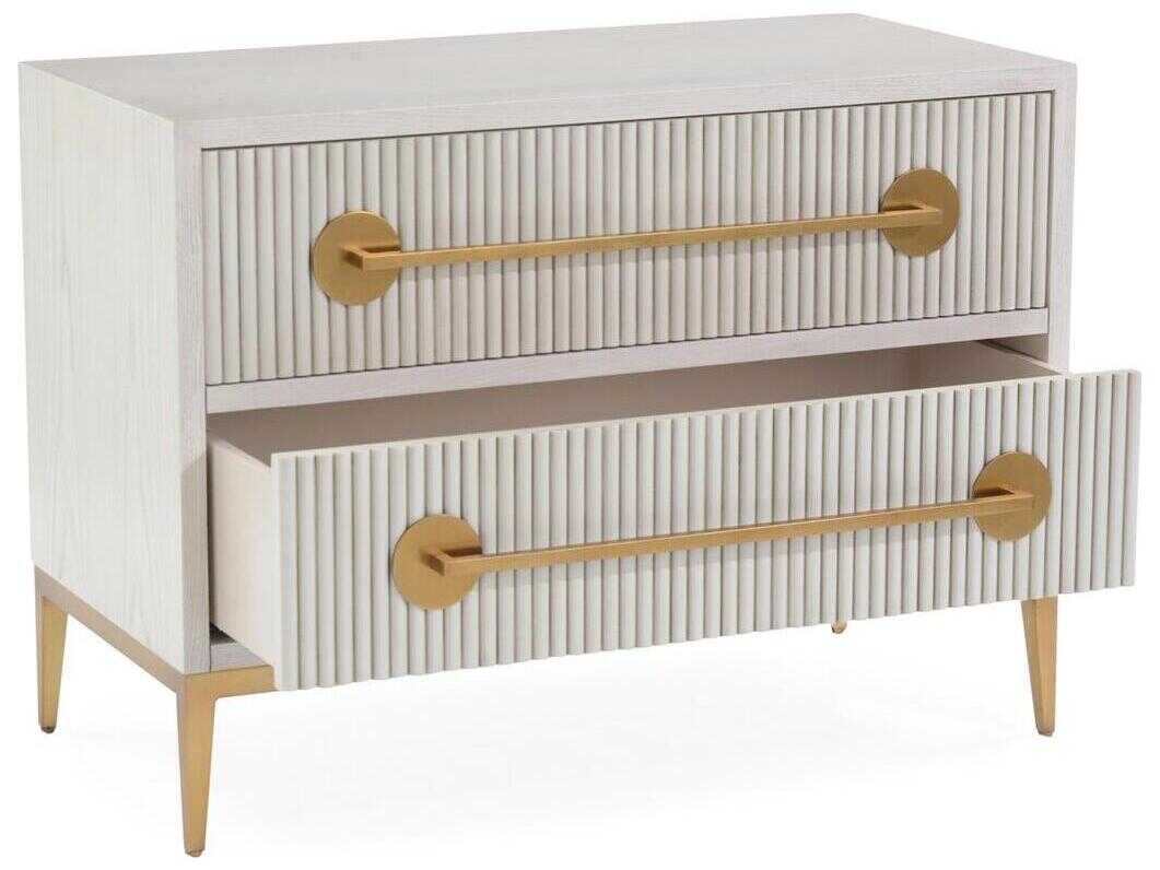 John Richard Mark McDowell Carlyle 2-Drawers Ash Wood Nightstand