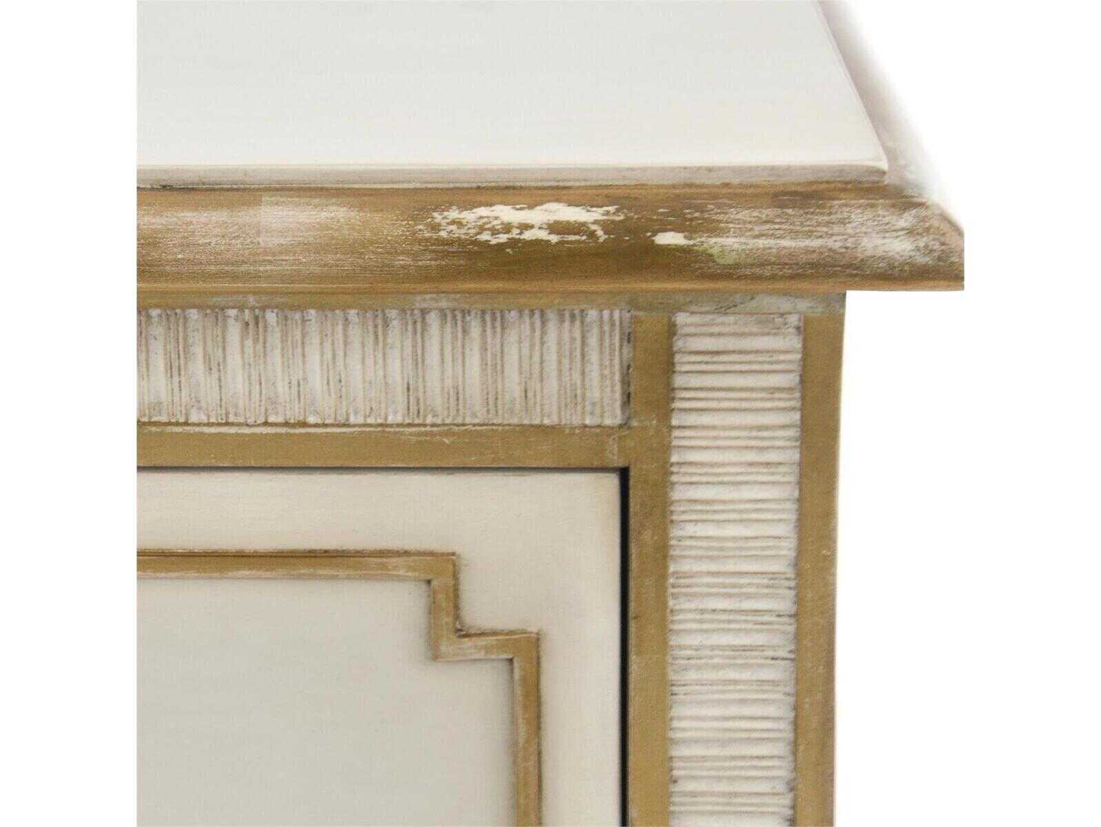 John Richard Mark McDowell Vallejo 2-Drawers Gold Beech Wood Nightstand