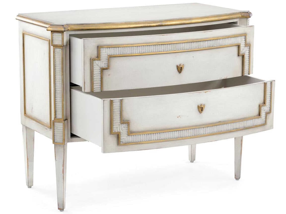 John Richard Mark McDowell Corsini 2-Drawers Beech Wood Nightstand