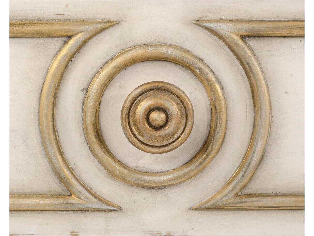 John Richard Mark McDowell Latour Distressed Cream Gold White Accent Chest