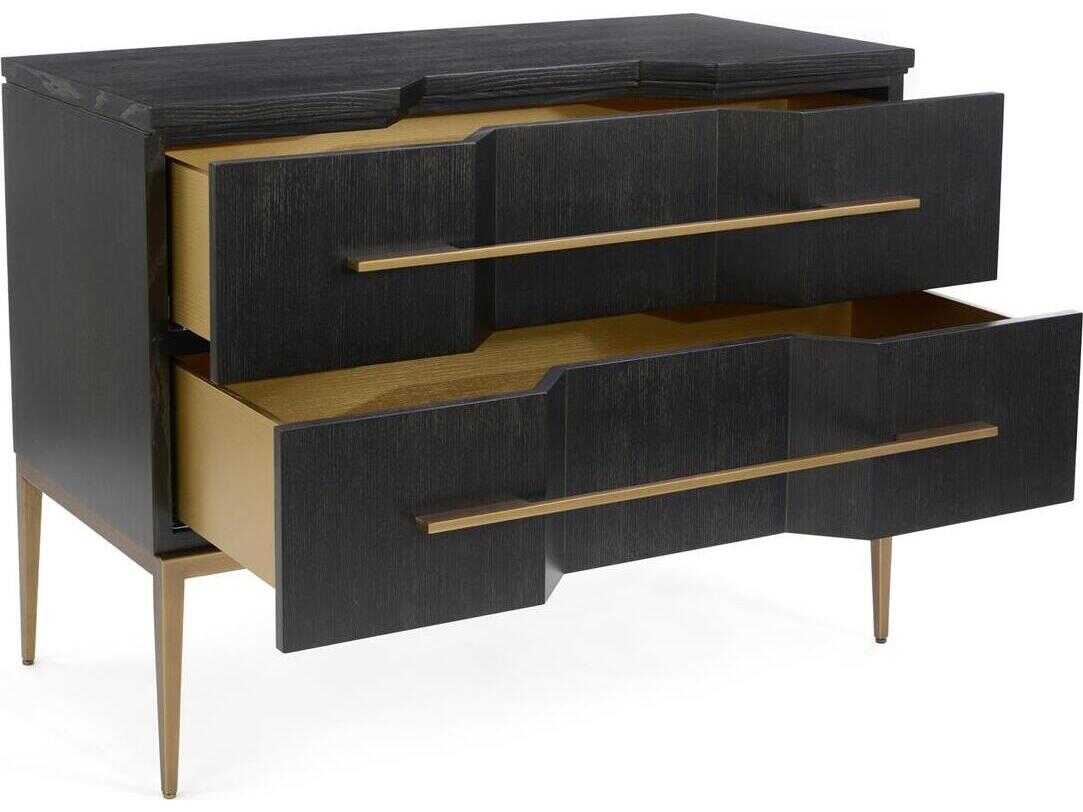 John Richard Mark McDowell Cordes Black Ash Wood Accent Chest