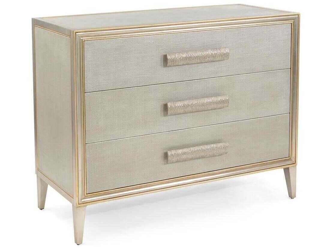 John Richard Mark McDowell Cefalu Champagne Beech Wood Accent Chest