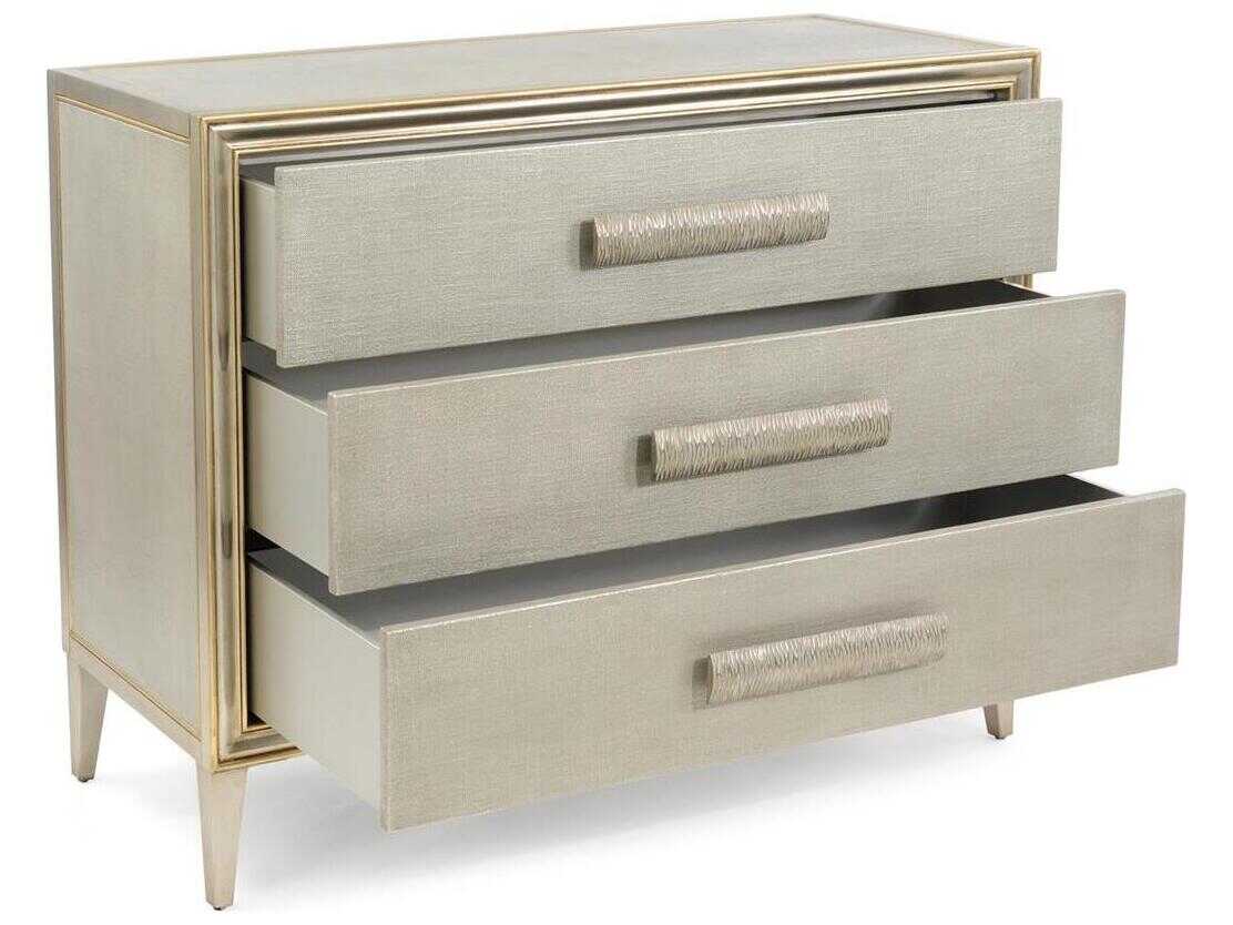 John Richard Mark McDowell Cefalu Champagne Beech Wood Accent Chest