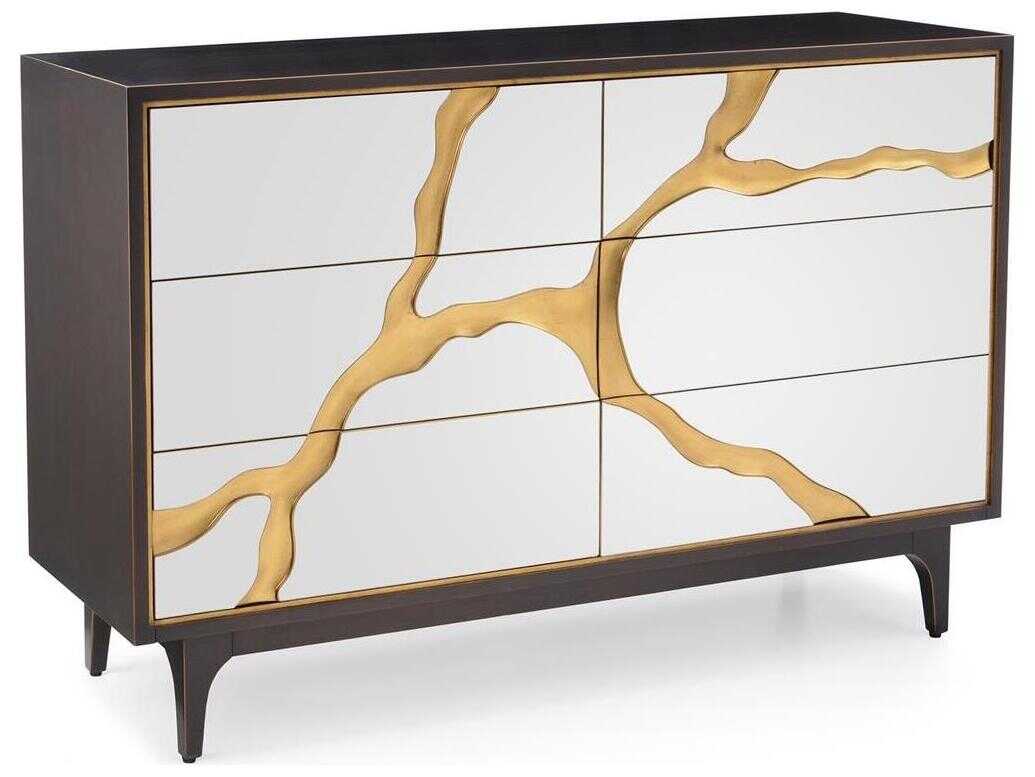 John Richard Mark McDowell Revne 6-Drawers Brown Beech Wood Double Dresser