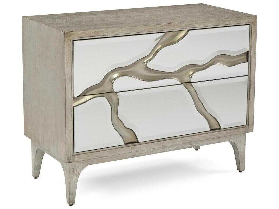 John Richard Mark McDowell Revne 2-Drawers Oak Wood Nightstand