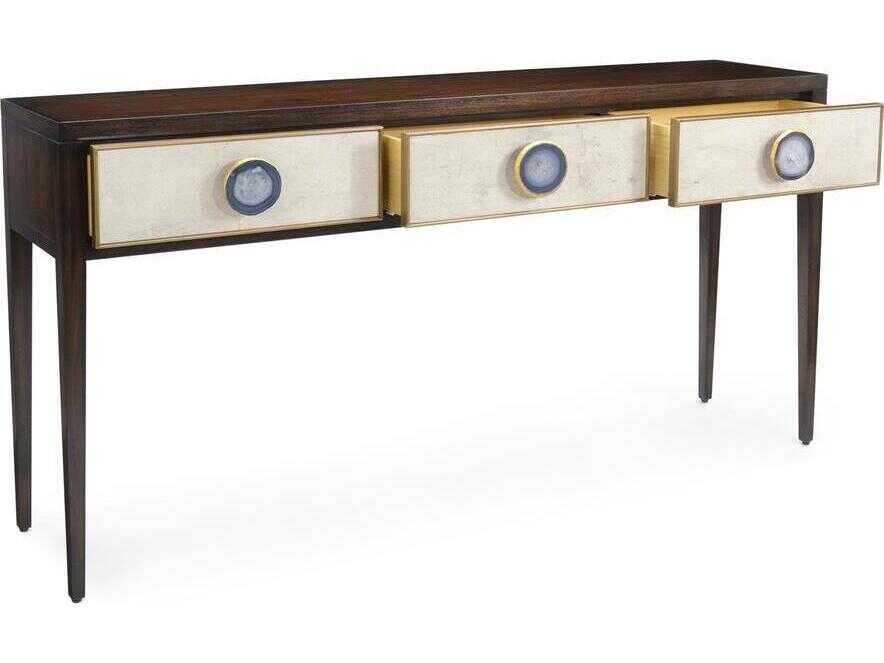 John Richard Mark McDowell Palma Rectangular Wood Windsor Black Console Table