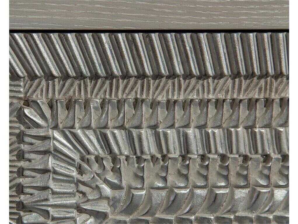 John Richard Cosmos 2-Drawers Gray Nightstand