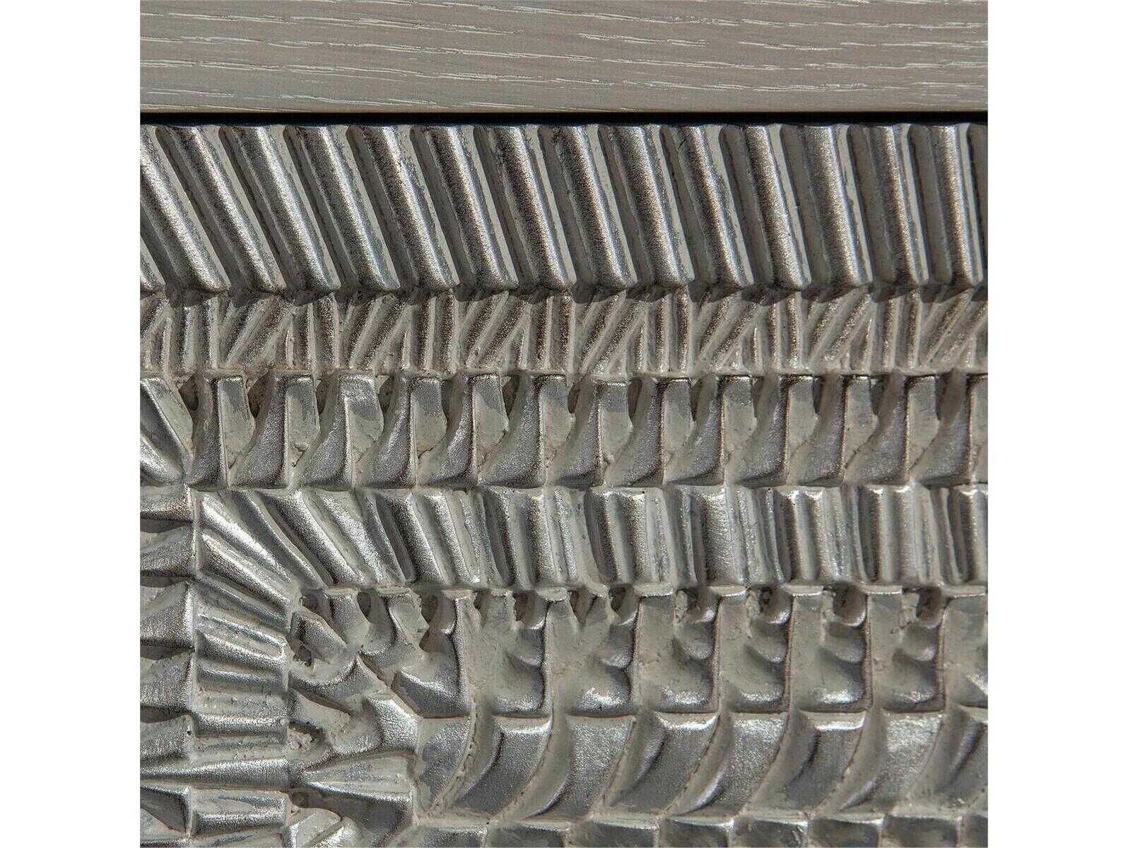 John Richard Cosmos 2-Drawers Gray Nightstand