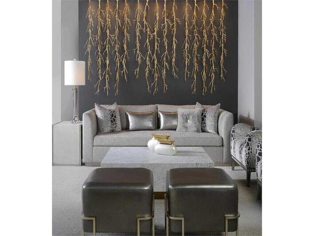 John Richard Mark McDowell Takeley Rectangular Resin Antiqued White End Table