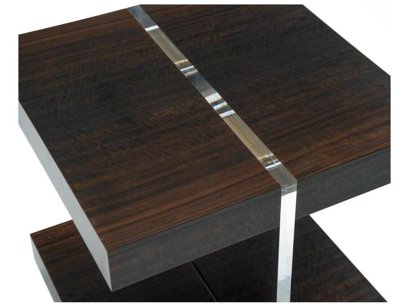 John Richard Mark McDowell Ashton Square Wood Smoked Brown End Table