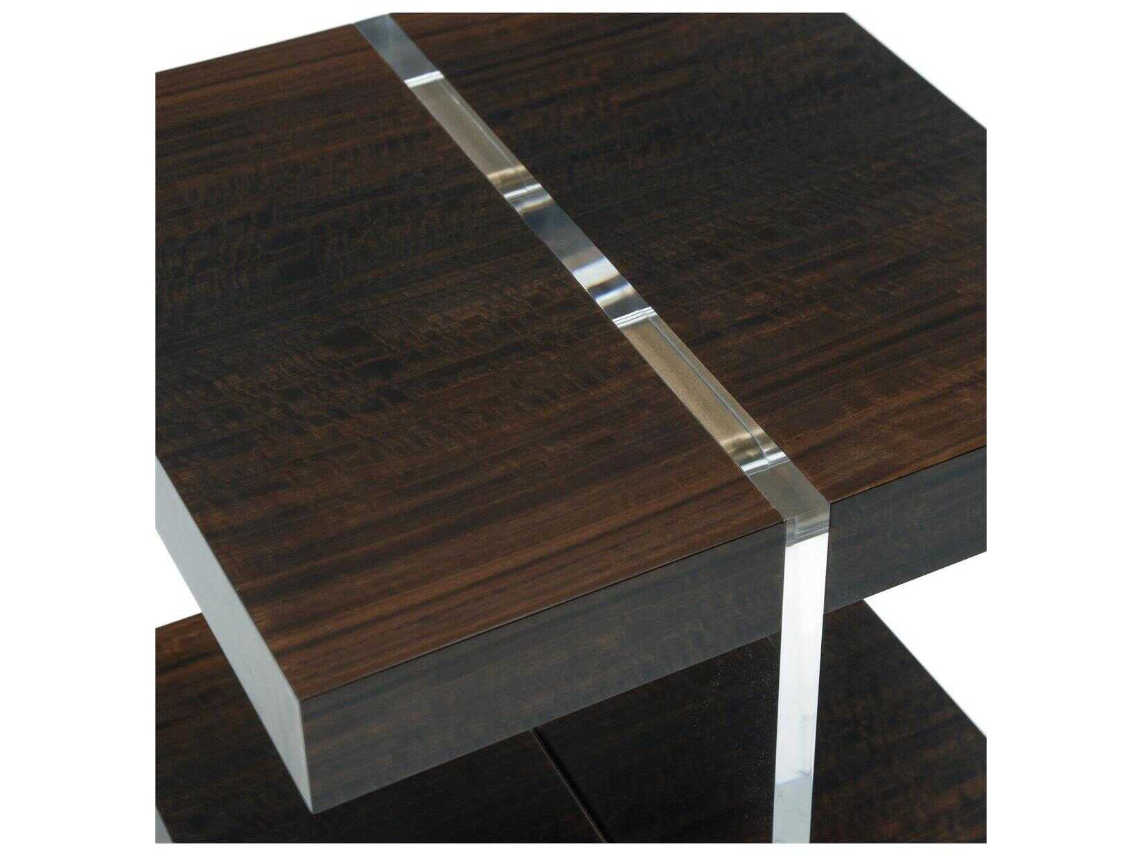 John Richard Mark McDowell Ashton Square Wood Smoked Brown End Table