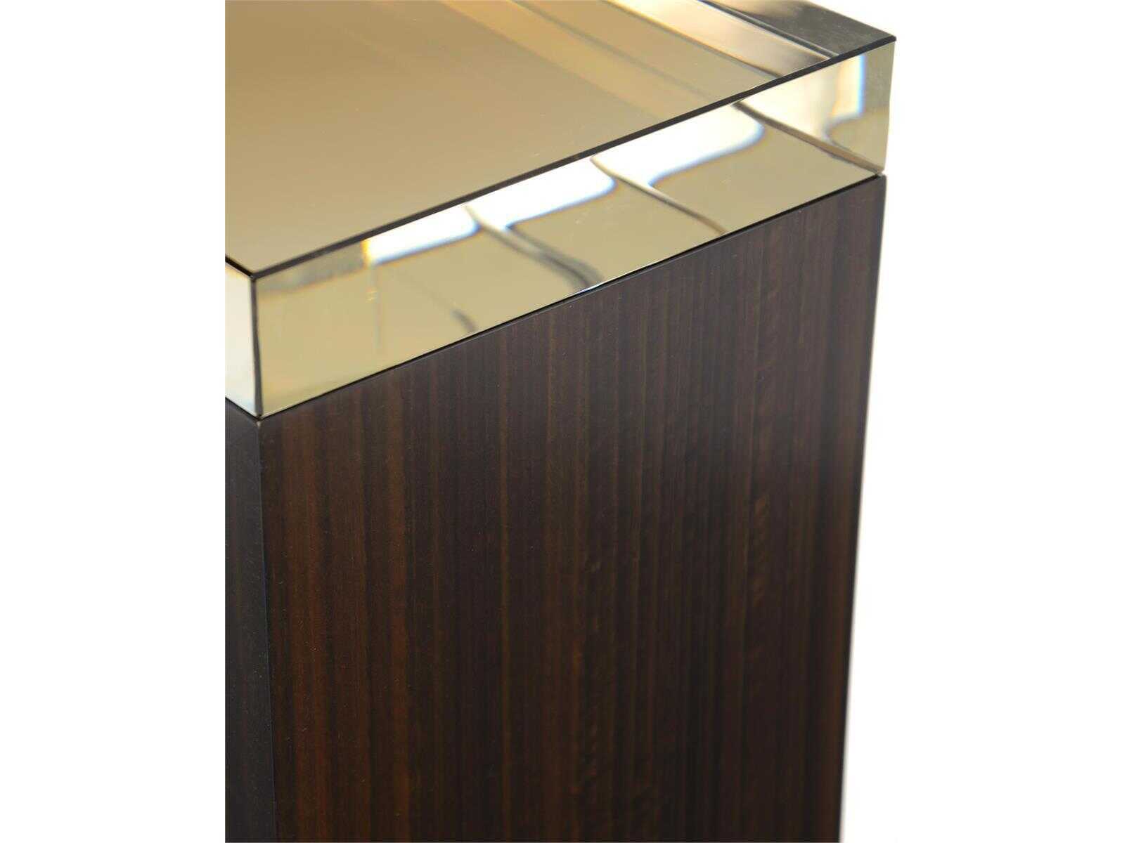 John Richard Mark McDowell Morin Rectangular Glass Smoked Brown End Table