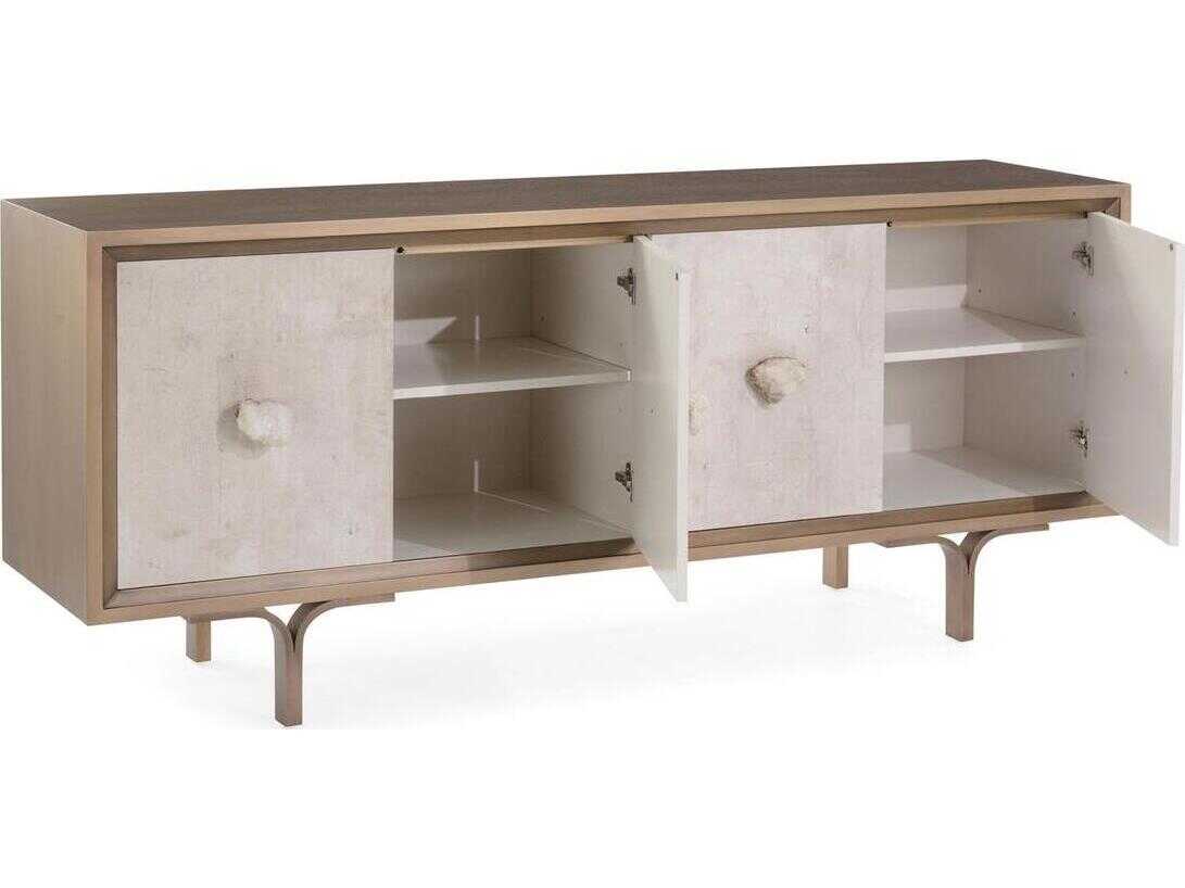 John Richard Mark McDowell Belgrave 84" Beech Wood Tiza Gesso Sideboard