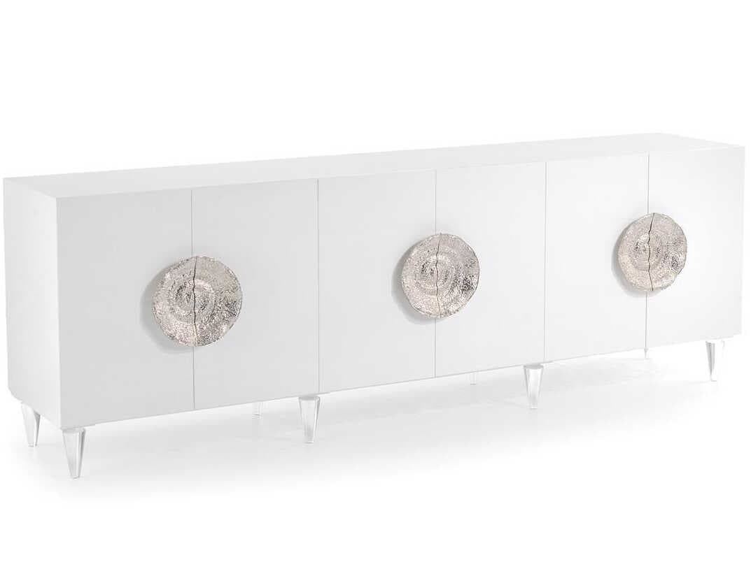 John Richard Triesse 94" Ice White Credenza Sideboard