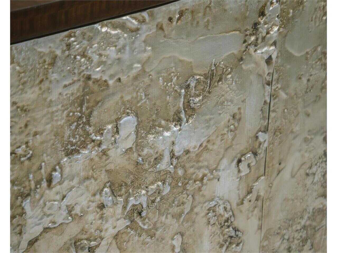 John Richard Mark McDowell Ignea 95" Beech Wood Smoked Molten Silver Sideboard