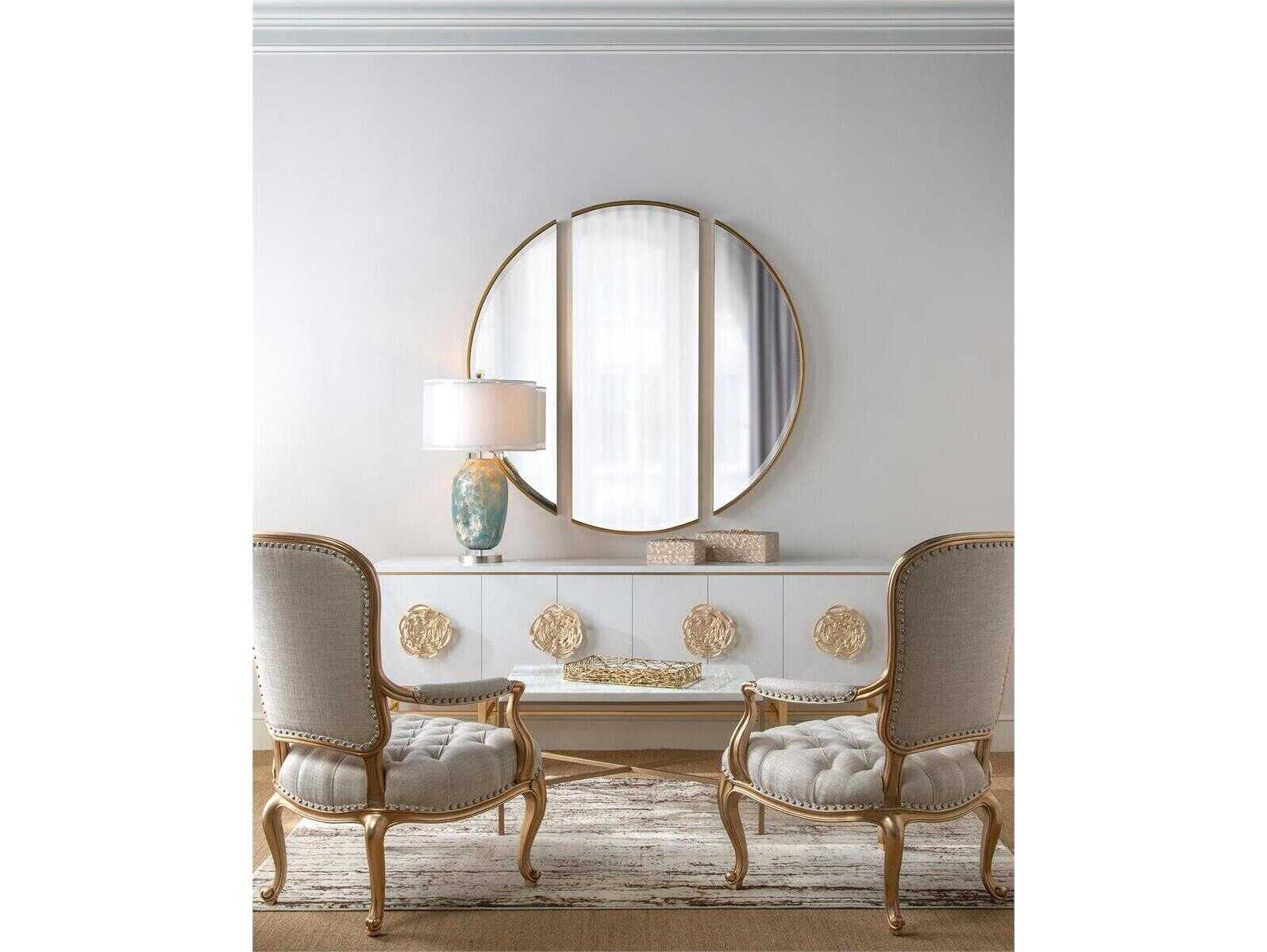 John Richard Mark McDowell Moder 84" Ash Wood Beluga Gold Sideboard