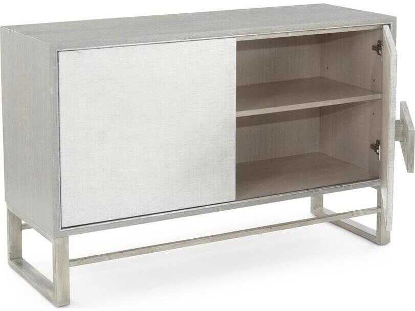 John Richard Mark McDowell Blanchet White Silver Oak Wood Accent Chest