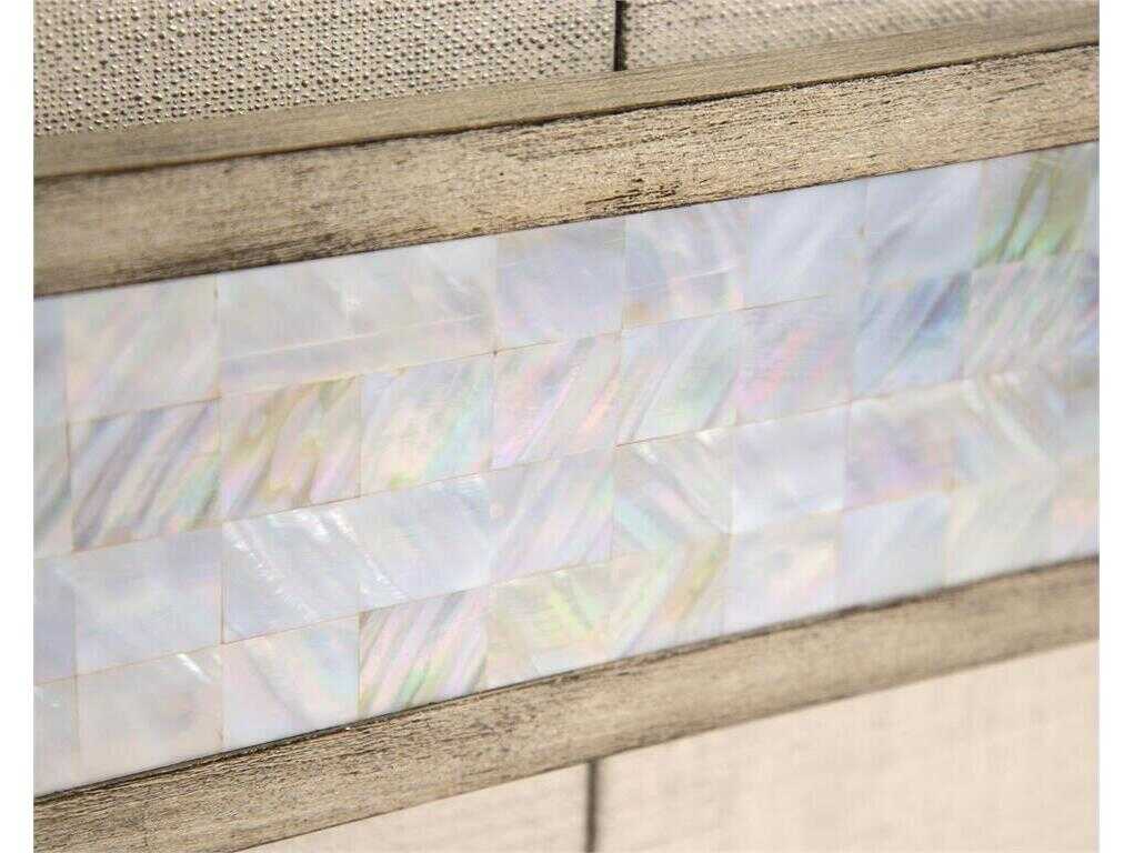 John Richard Mark McDowell Blanchet White Silver Oak Wood Accent Chest