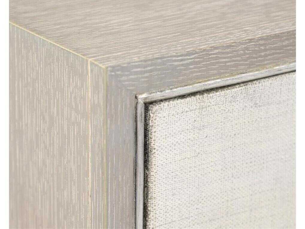 John Richard Mark McDowell Blanchet White Silver Oak Wood Accent Chest