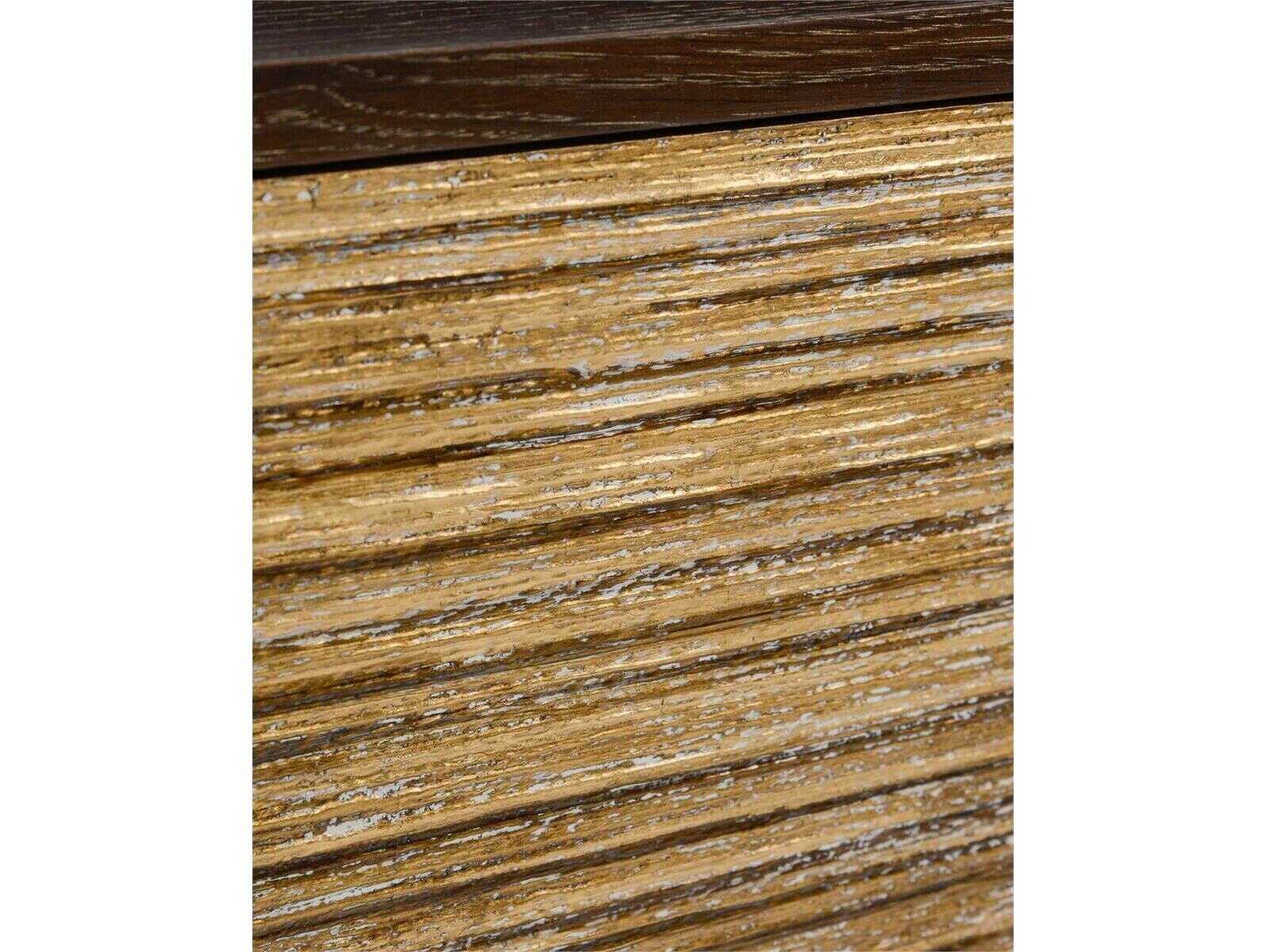 John Richard Mark McDowell Naro 84" Beech Wood Smoked Antique Gold Sideboard