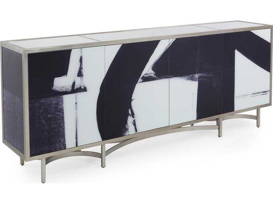 John Richard Carol Benson-Cobb Entanglement 94" Beech Wood Antiqued White Sideboard