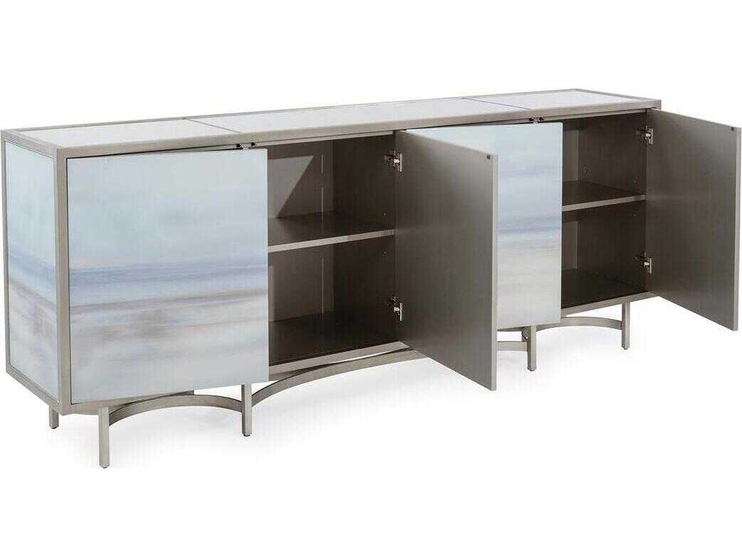 John Richard Carol Benson-Cobb Simpatico 94" Beech Wood Ivory Sideboard