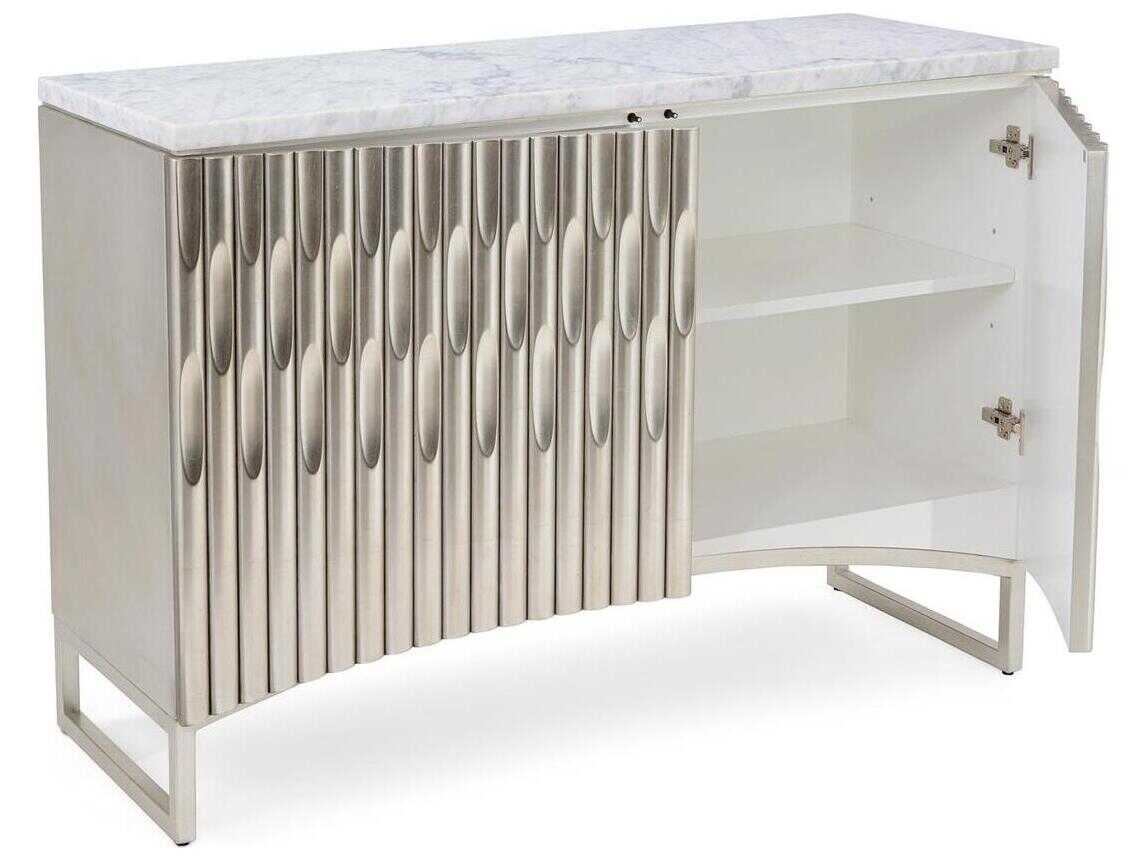John Richard Mark McDowell Bourdon White Silver Beech Wood Accent Chest