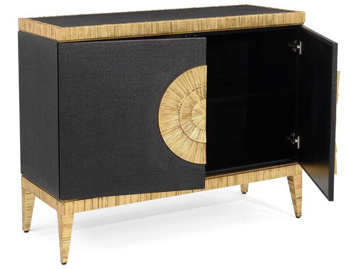 John Richard Mark McDowell Temujin Exotic Gold Black Beech Wood Accent Chest