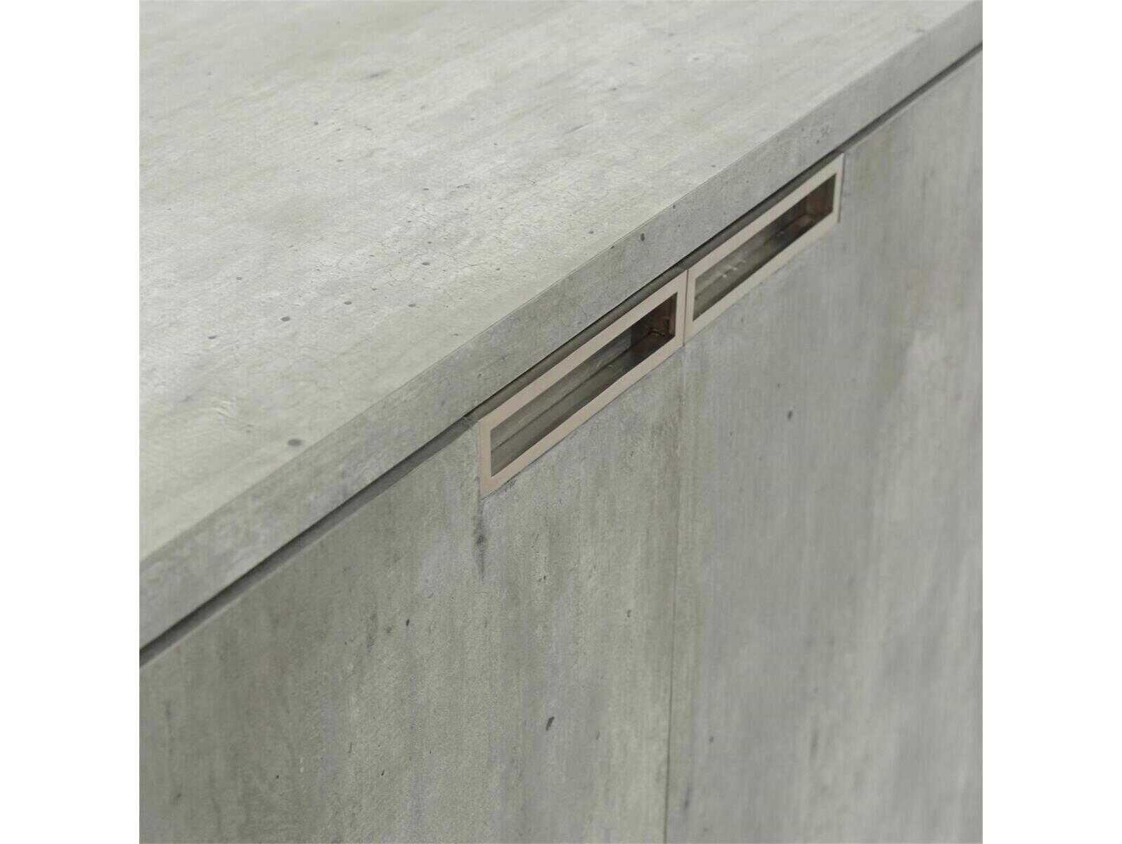 John Richard Mark McDowell Silvio Piazza 94" Washed Gray Credenza Sideboard