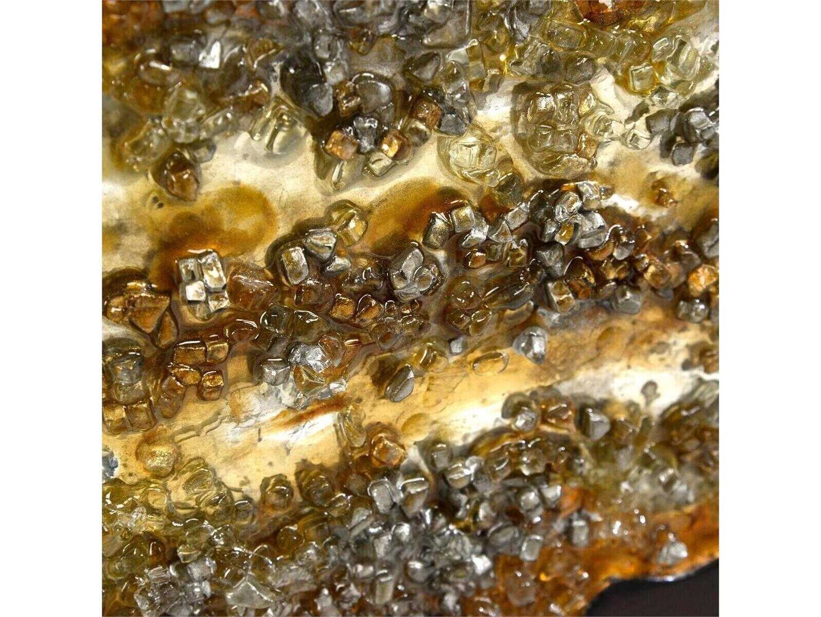 John Richard Mark McDowell Golden Valley 95" Walnut Wood Antique Gold Credenza Sideboard