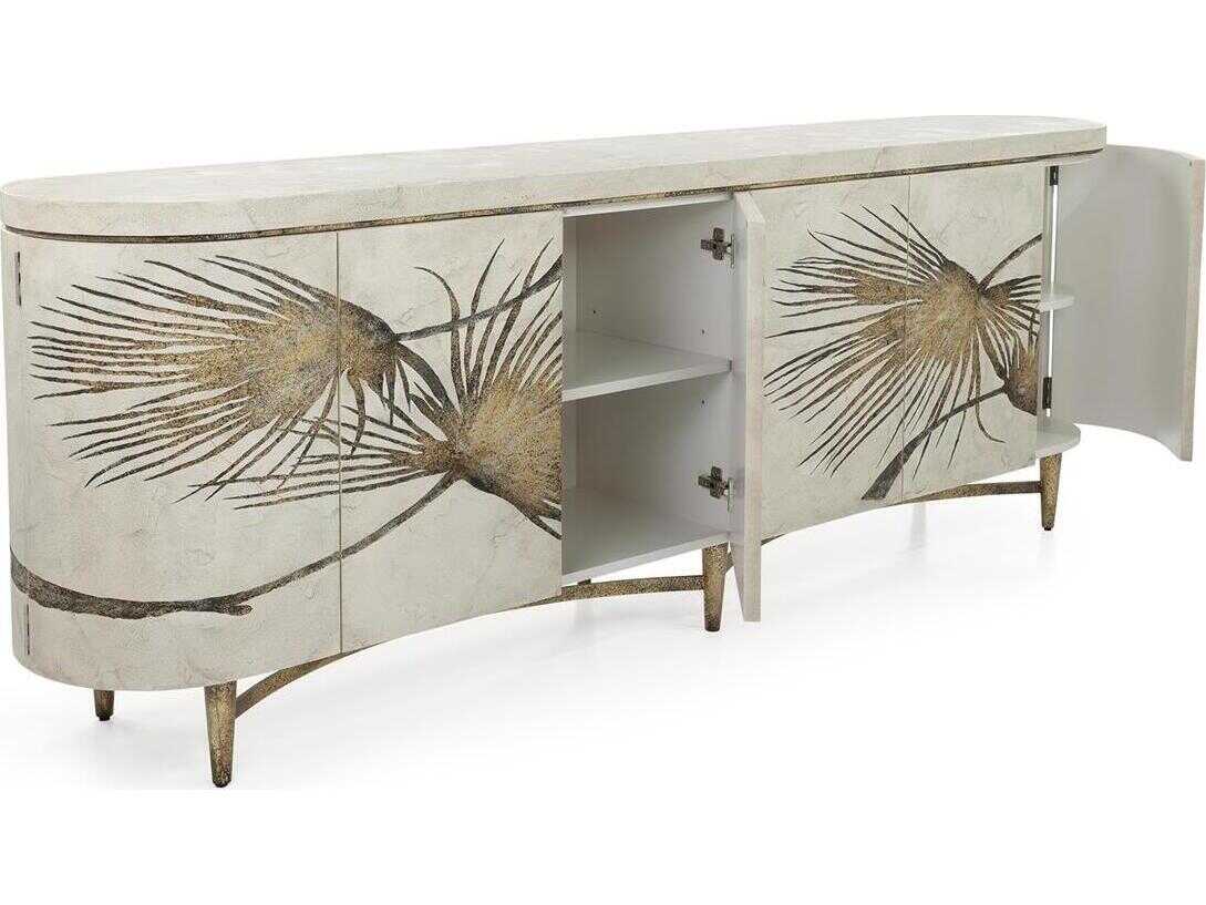 John Richard Chardon 94" Beech Wood Limestone Sideboard