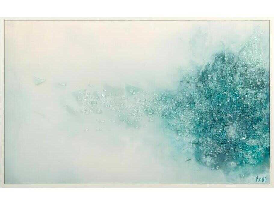 John Richard Mary Hong's Cerulean Vapor Glass Wall Art