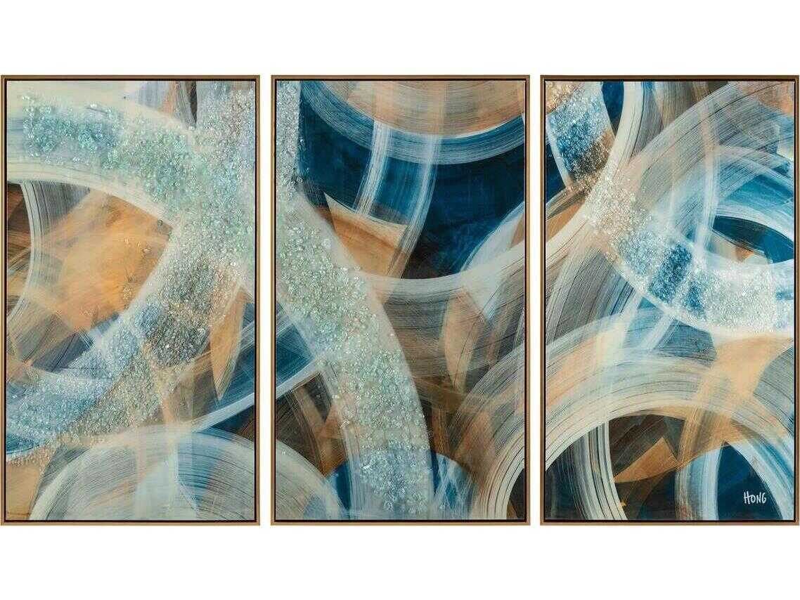 John Richard Mary Hong's Keep on Spinning Triptych Canvas Wall Art Set of 3