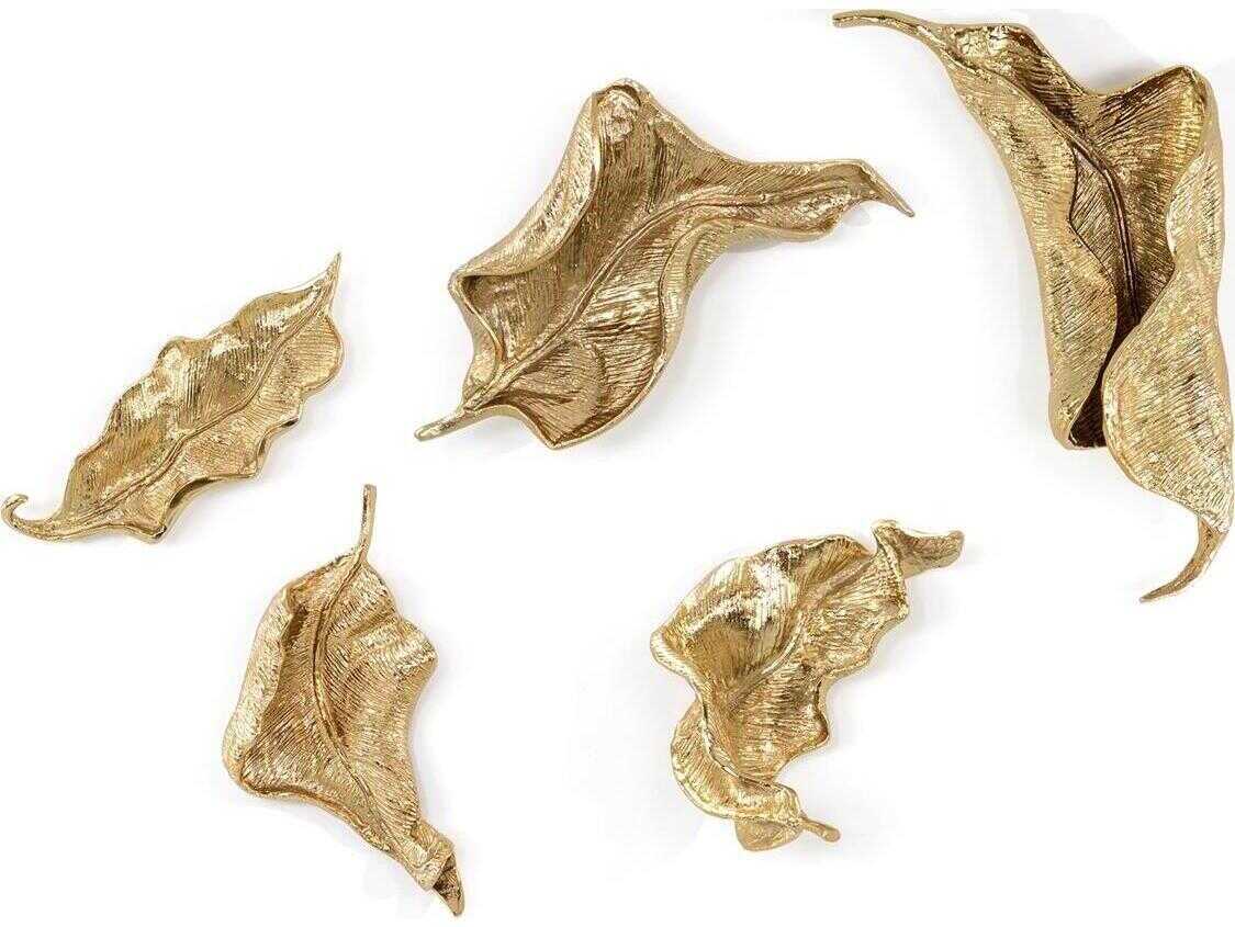 John Richard Curling Leaves Wall Sculpture Set of 5