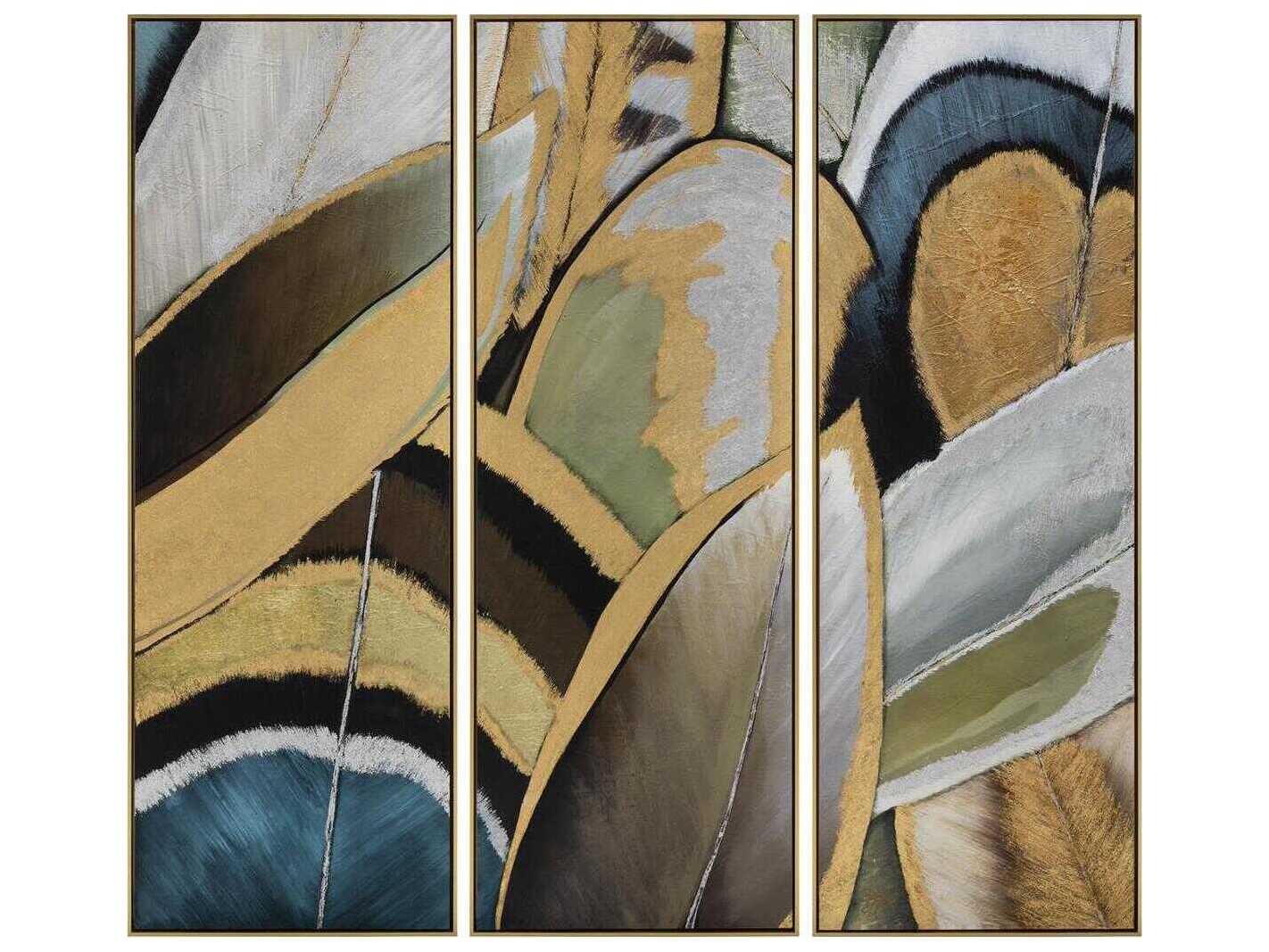 John Richard Shaye Rawson's Small Feathers Wall Art Set of 3