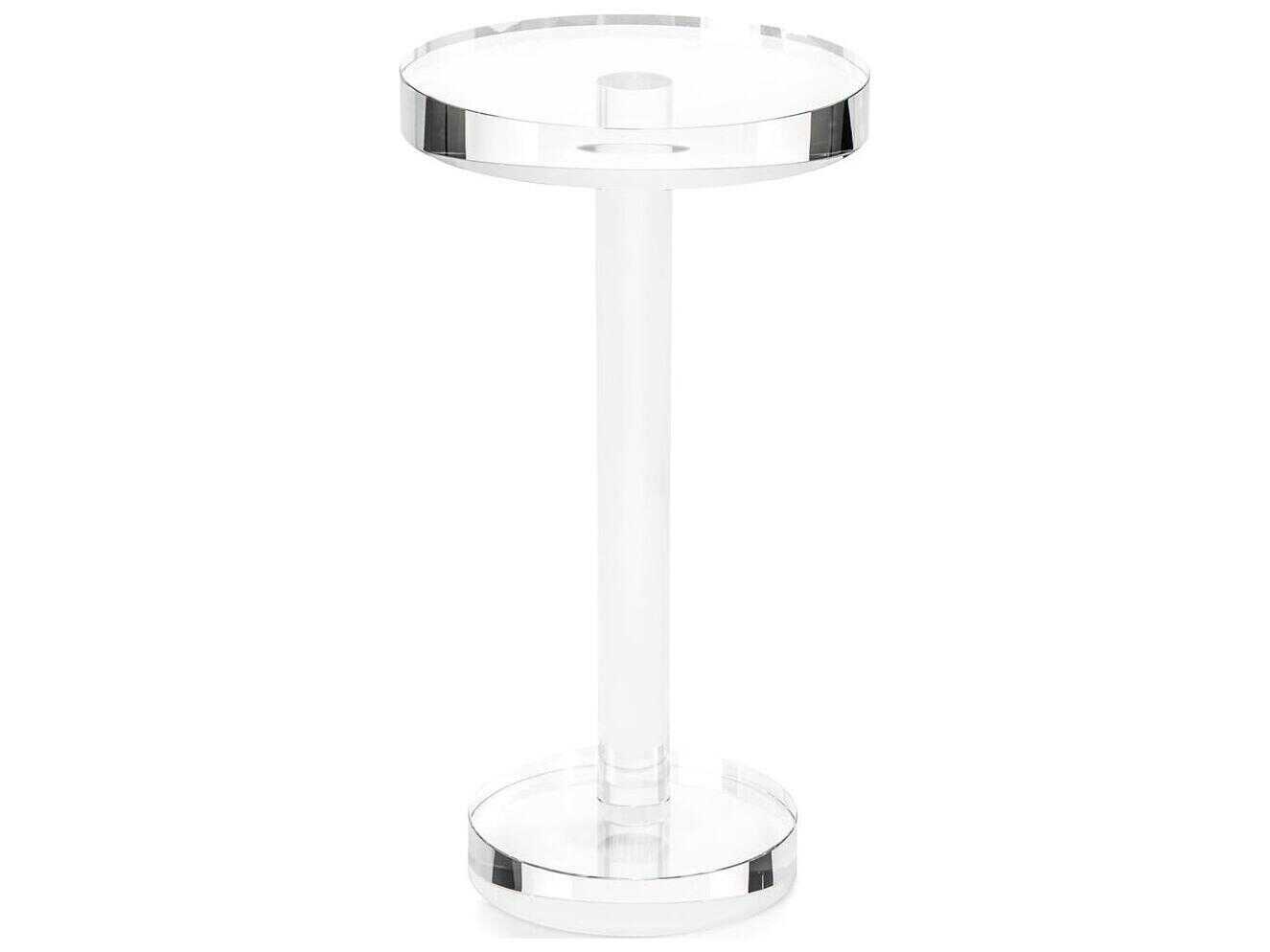 John Richard Round Glass End Table