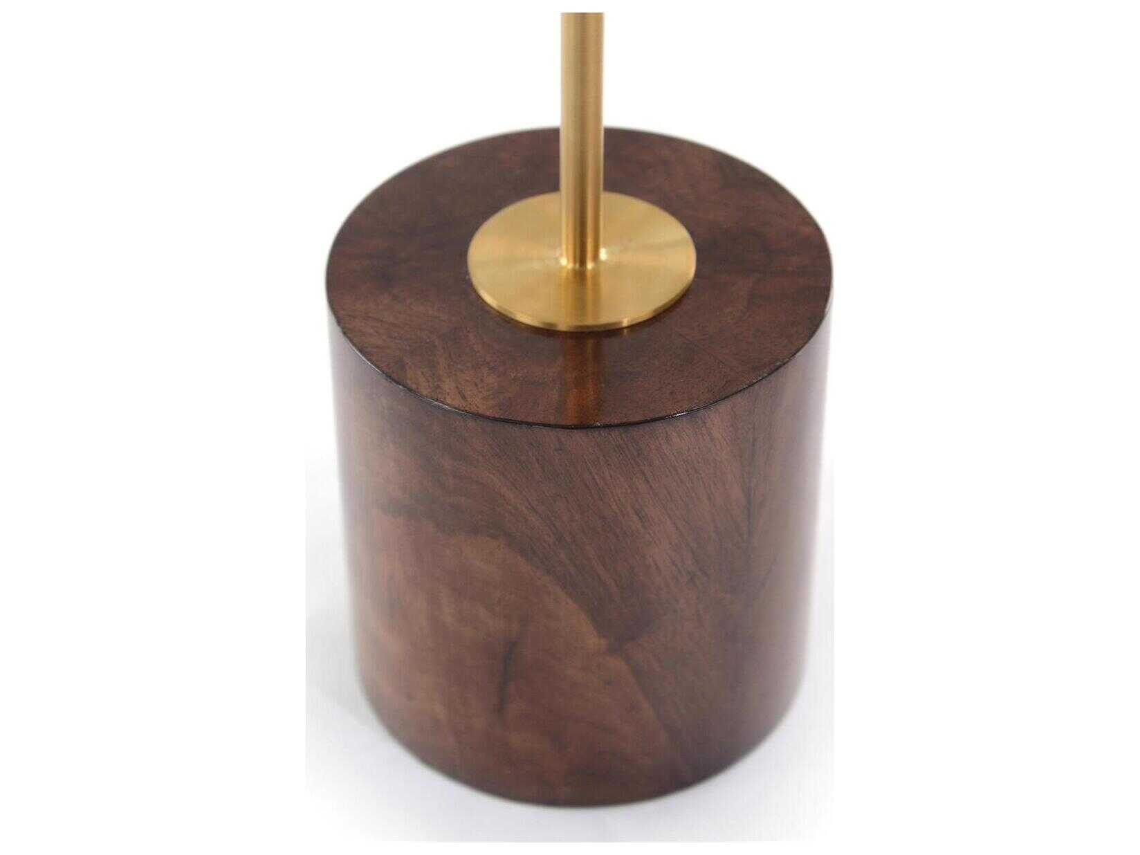 John Richard Mark McDowell Nimes Round Metal Polished Brass Walnut End Table