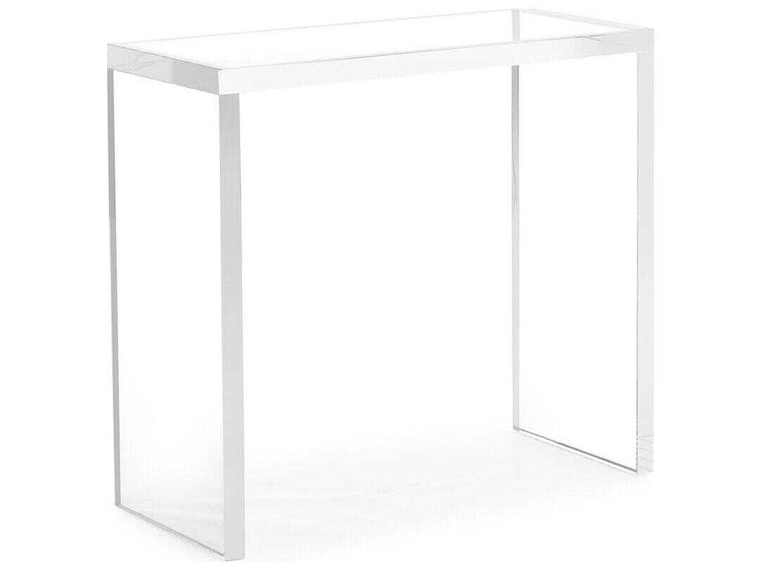 John Richard Mark McDowell Crystal Rectangular Clear End Table