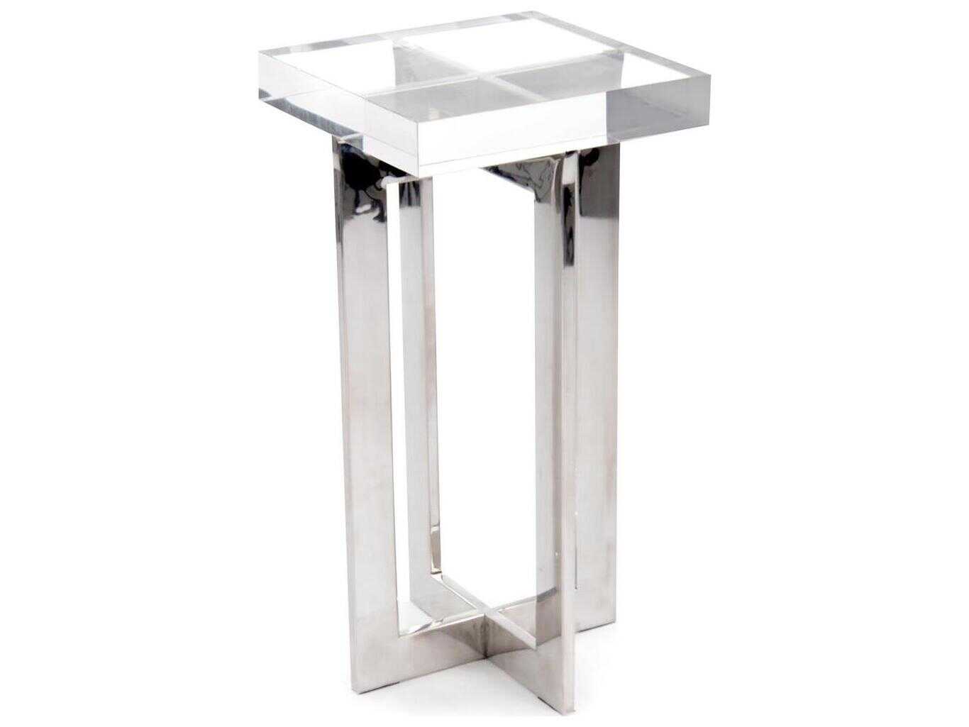 John Richard Mark McDowell Square Polished Silver End Table