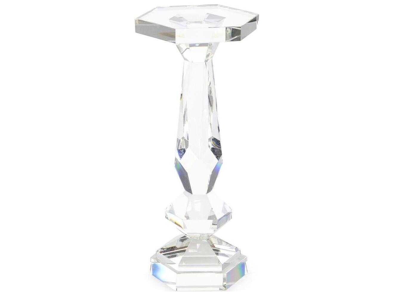 John Richard Mark McDowell Hexagon Acrylic Crystal Cut End Table