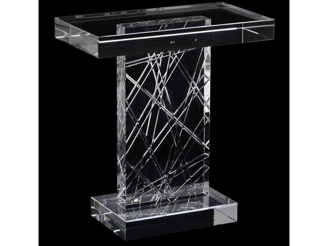 John Richard Mark McDowell Rectangular Glass Clear End Table
