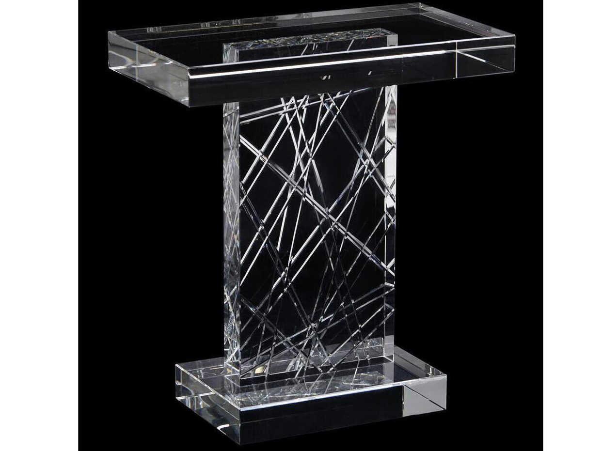 John Richard Mark McDowell Rectangular Glass Clear End Table