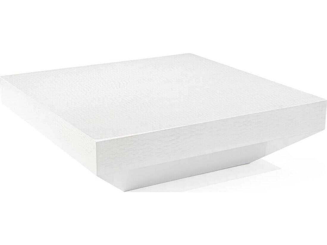 John Richard Mark McDowell Dracaena Square Silver White Coffee Table