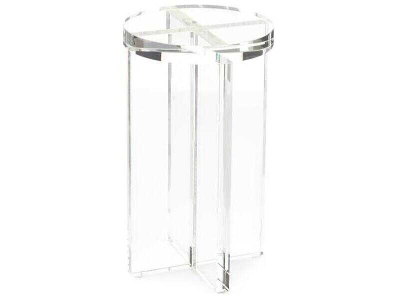 John Richard Round Glass End Table