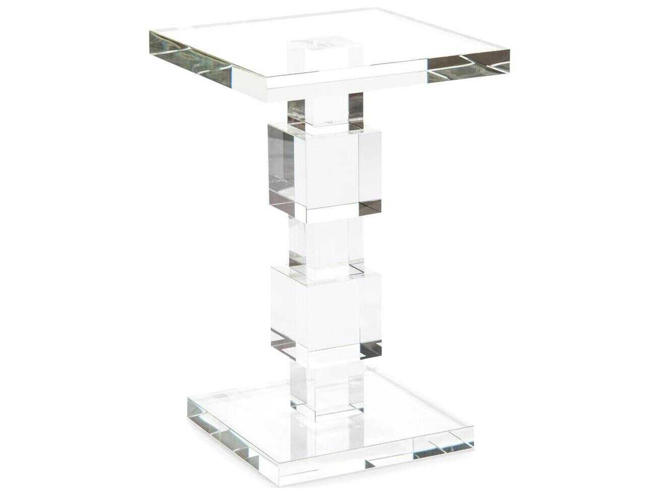 John Richard Square Glass End Table