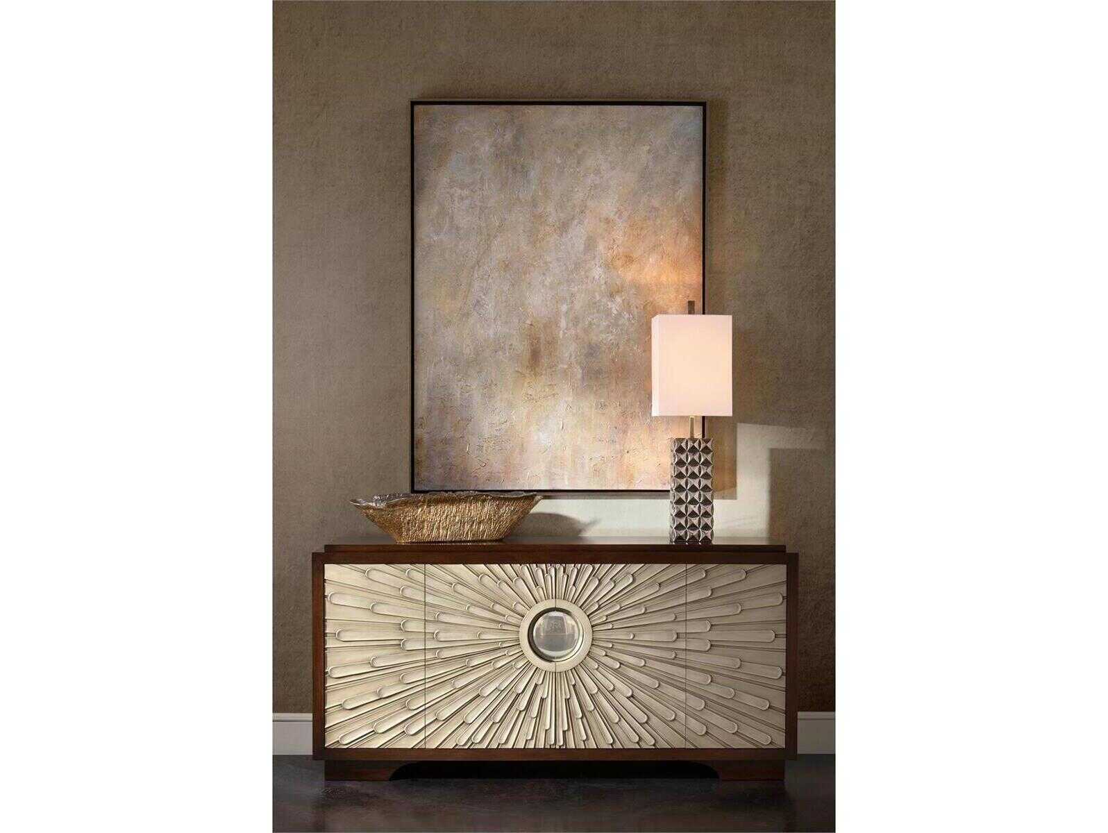 John Richard Nickel Gold Textured Oval Bowl