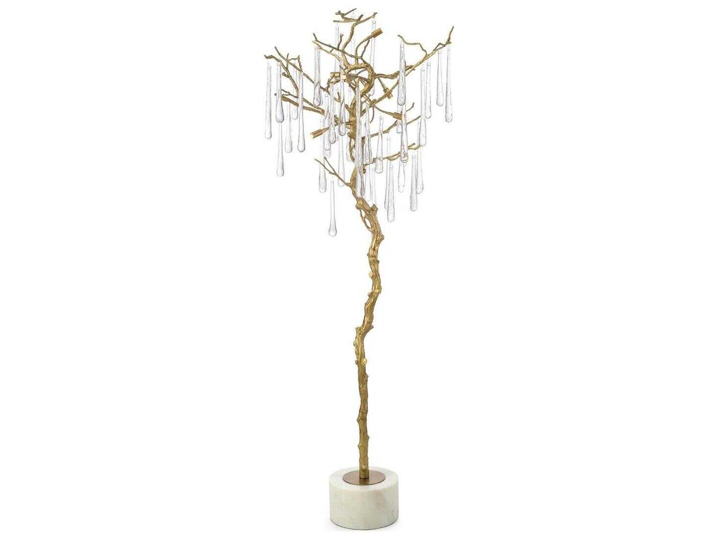 John Richard Mark McDowell Hanging Teardrop Gold Glass Floor Lamp