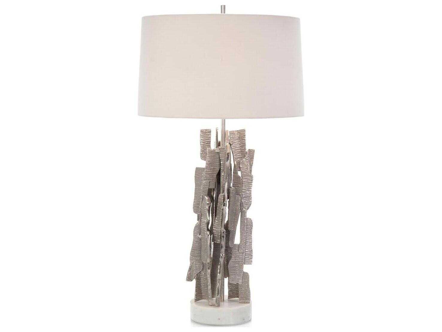 John Richard Mark McDowell Brutalist Nickel Buffet Lamp
